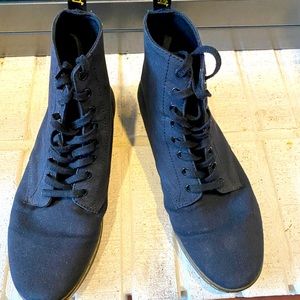 Doc Marten Black Canvas lace up Mens Boot , Size 12